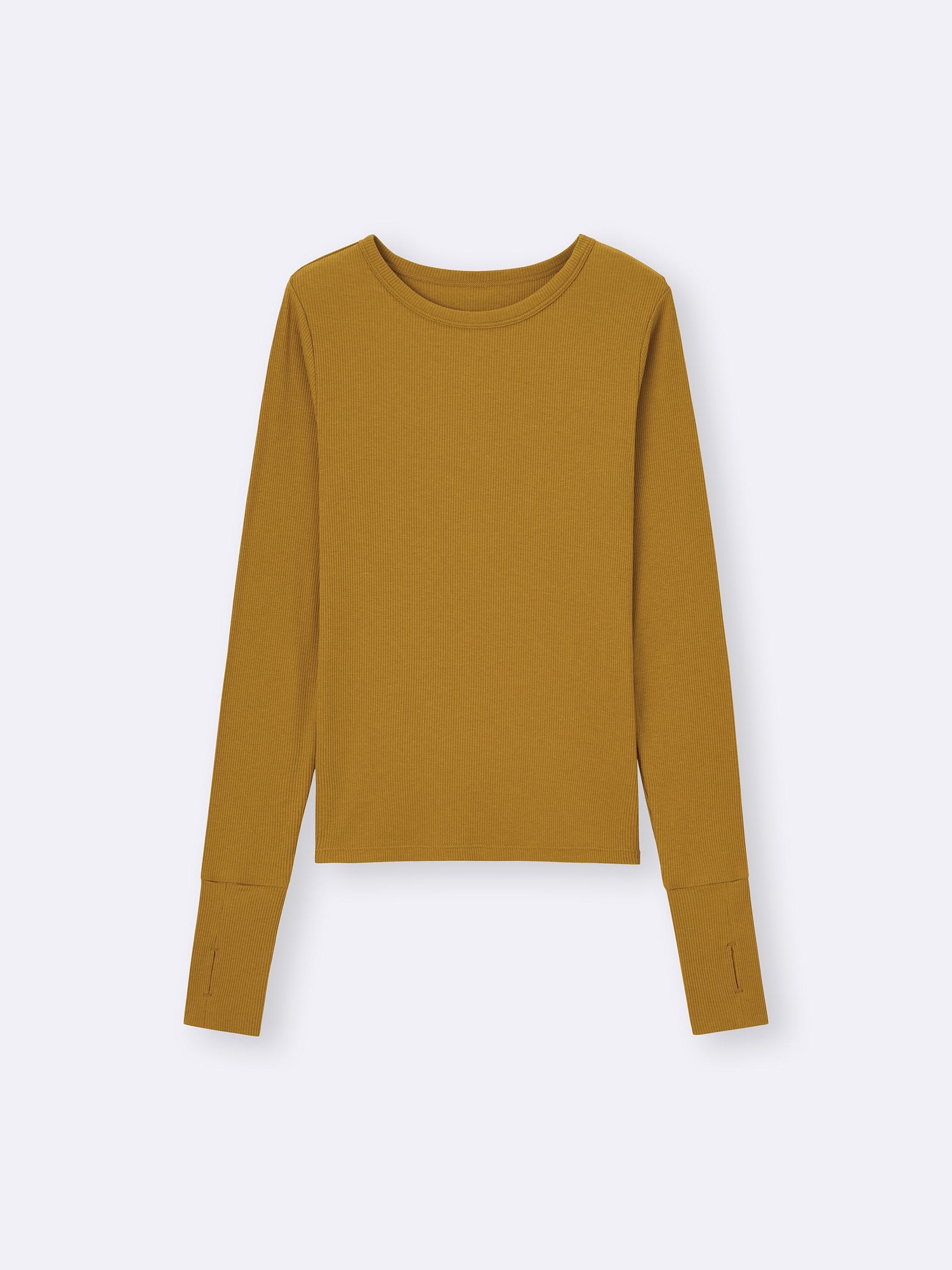 warm RIBカットソー 女裝Warm Ribbed Crew Neck T-shirt/L - GU香港