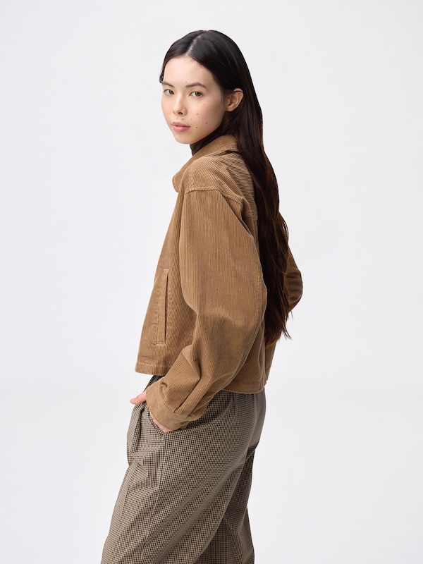 Corduroy Zip-Up Shirt Jacket