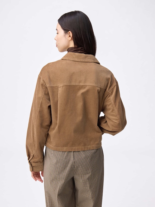 Corduroy Zip-Up Shirt Jacket