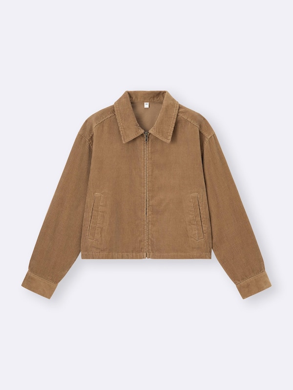 Corduroy Zip-Up Shirt Jacket