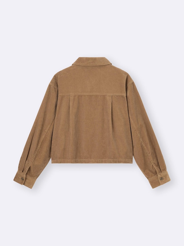 Corduroy Zip-Up Shirt Jacket