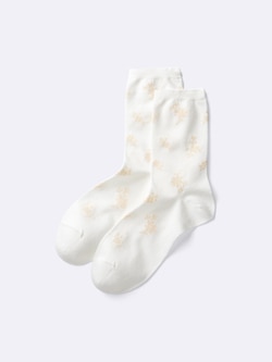 Crew Socks | Shiny Flower