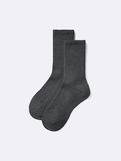 STYLE-HEAT Ribbed Pile Crew Socks