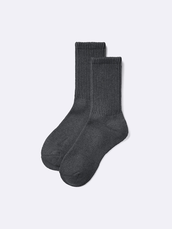 STYLE-HEAT Ribbed Pile Crew Socks