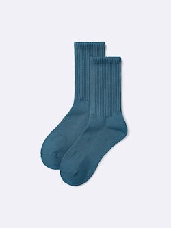 STYLE-HEAT Ribbed Pile Crew Socks