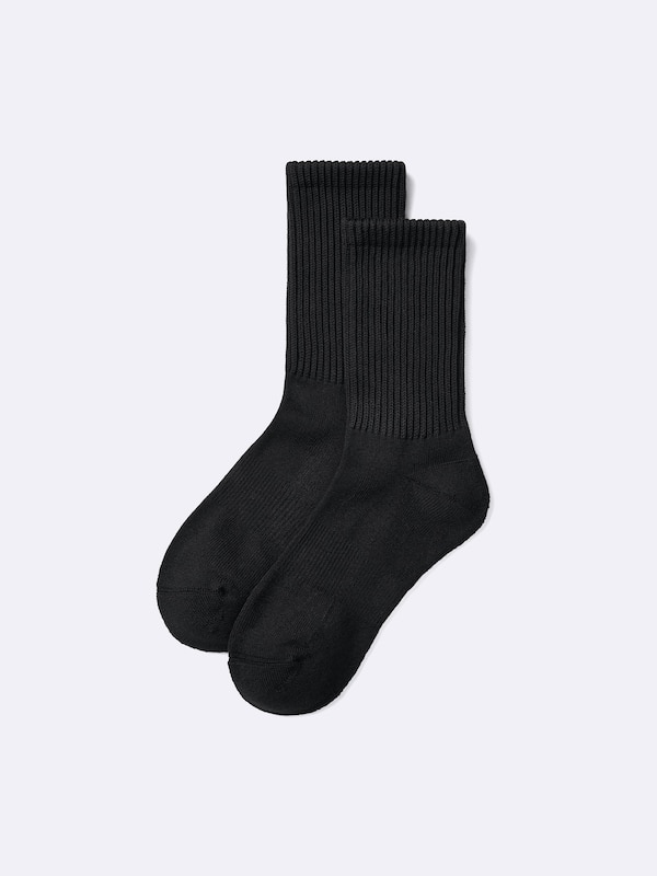 STYLE-HEAT Ribbed Pile Crew Socks
