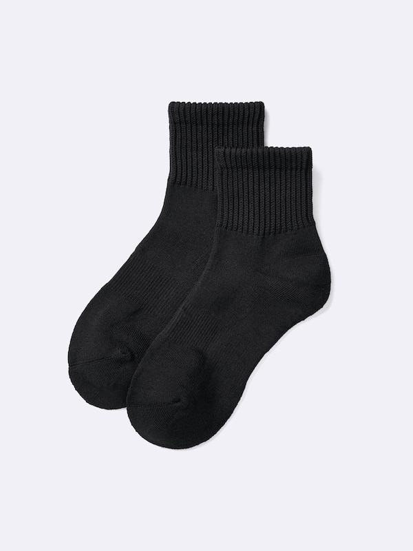 STYLE-HEAT Ribbed Pile Ankle Socks