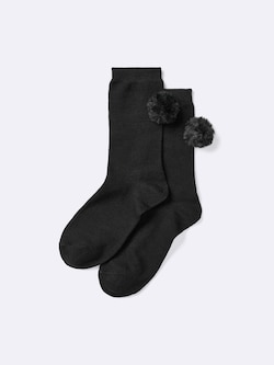 STYLE-HEAT Crew Socks | Pompom