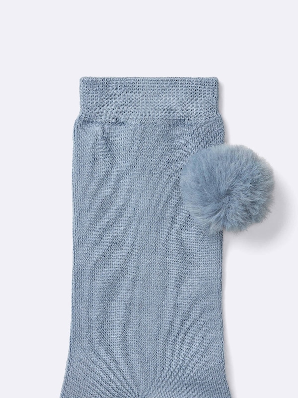 STYLE-HEAT Crew Socks | Pompom