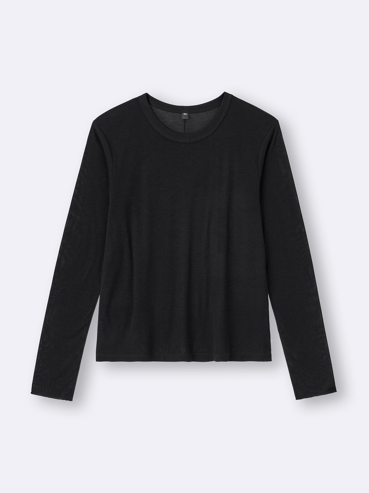 Soft Sheer Crew Neck T-Shirt | Long | GU US