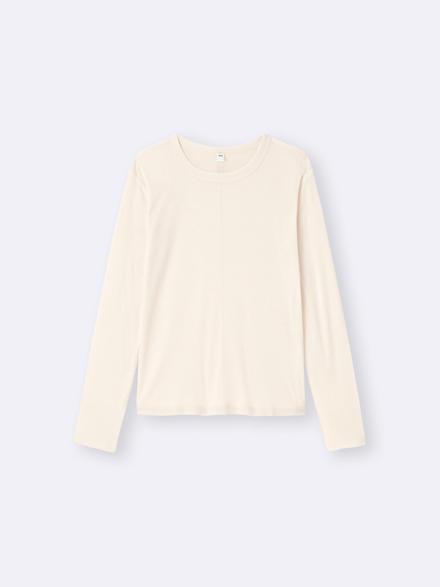 Sheer Soft T 長袖 Tシャツ　White &Yellow_M Women's Soft Sheer Crew Neck T-Shirt | Long | GU US