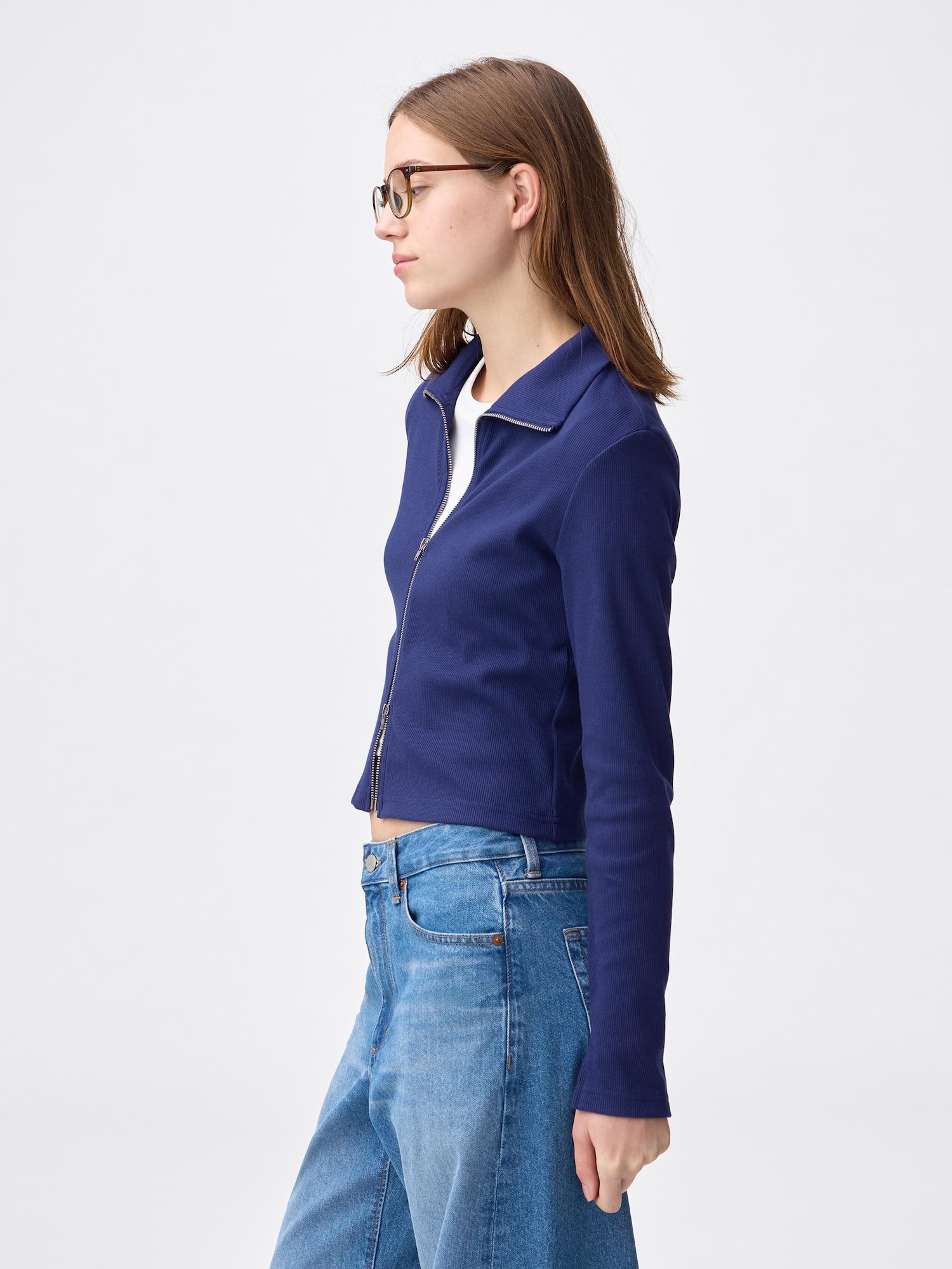 ジャケット・アウター eaphi RIB CUFFS CARDIGAN Rib Trim Cardigan Shrug for Plus Size Dresses, White | Woman