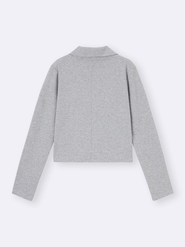 Ribbed Double-Zip Cardigan