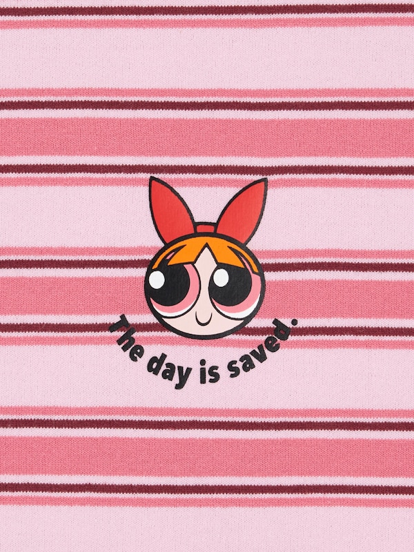 Light Weight Sweat Striped T-Shirt | Long | THE POWERPUFF GIRLS