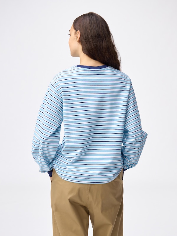 Light Weight Sweat Striped T-Shirt | Long | THE POWERPUFF GIRLS