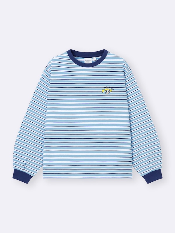 Light Weight Sweat Striped T-Shirt | Long | THE POWERPUFF GIRLS