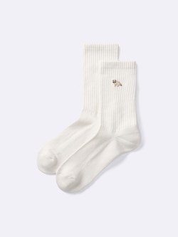 STYLE-HEAT High Ankle Socks | Embroidery