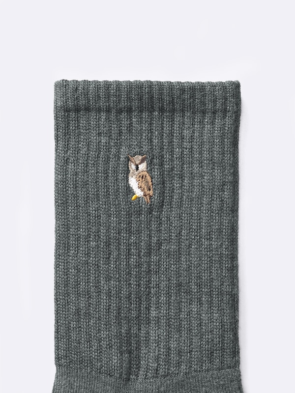 STYLE-HEAT High Ankle Socks | Embroidery