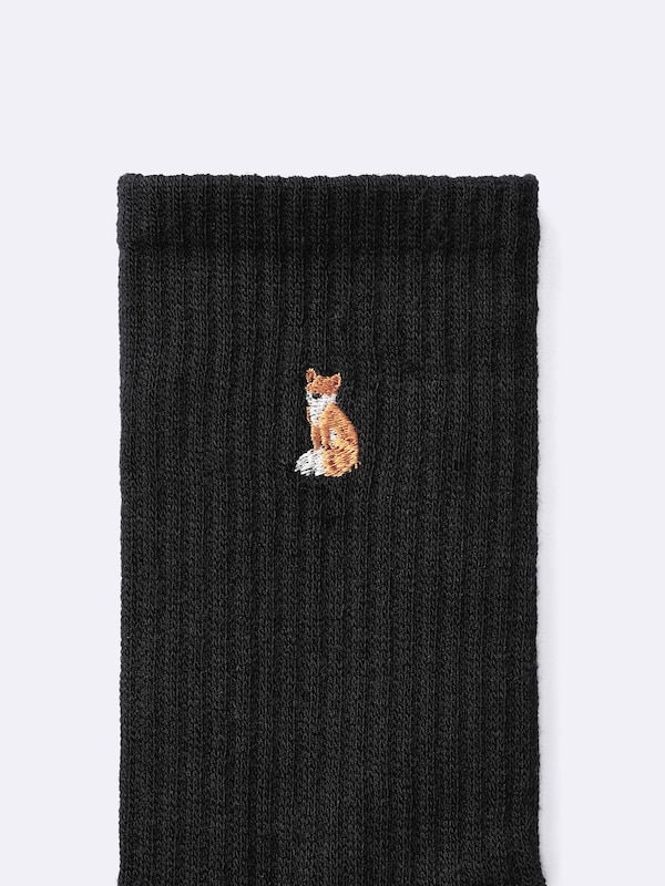 STYLE-HEAT High Ankle Socks | Embroidery