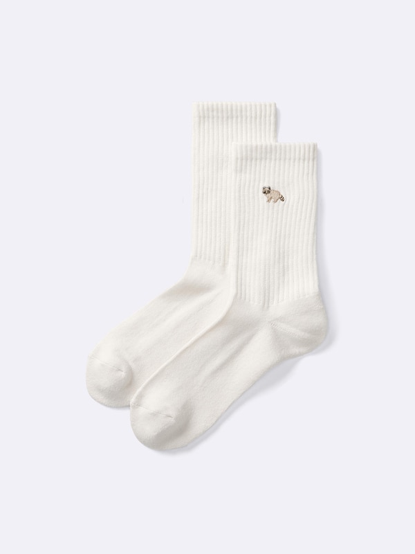 STYLE-HEAT High Ankle Socks | Embroidery