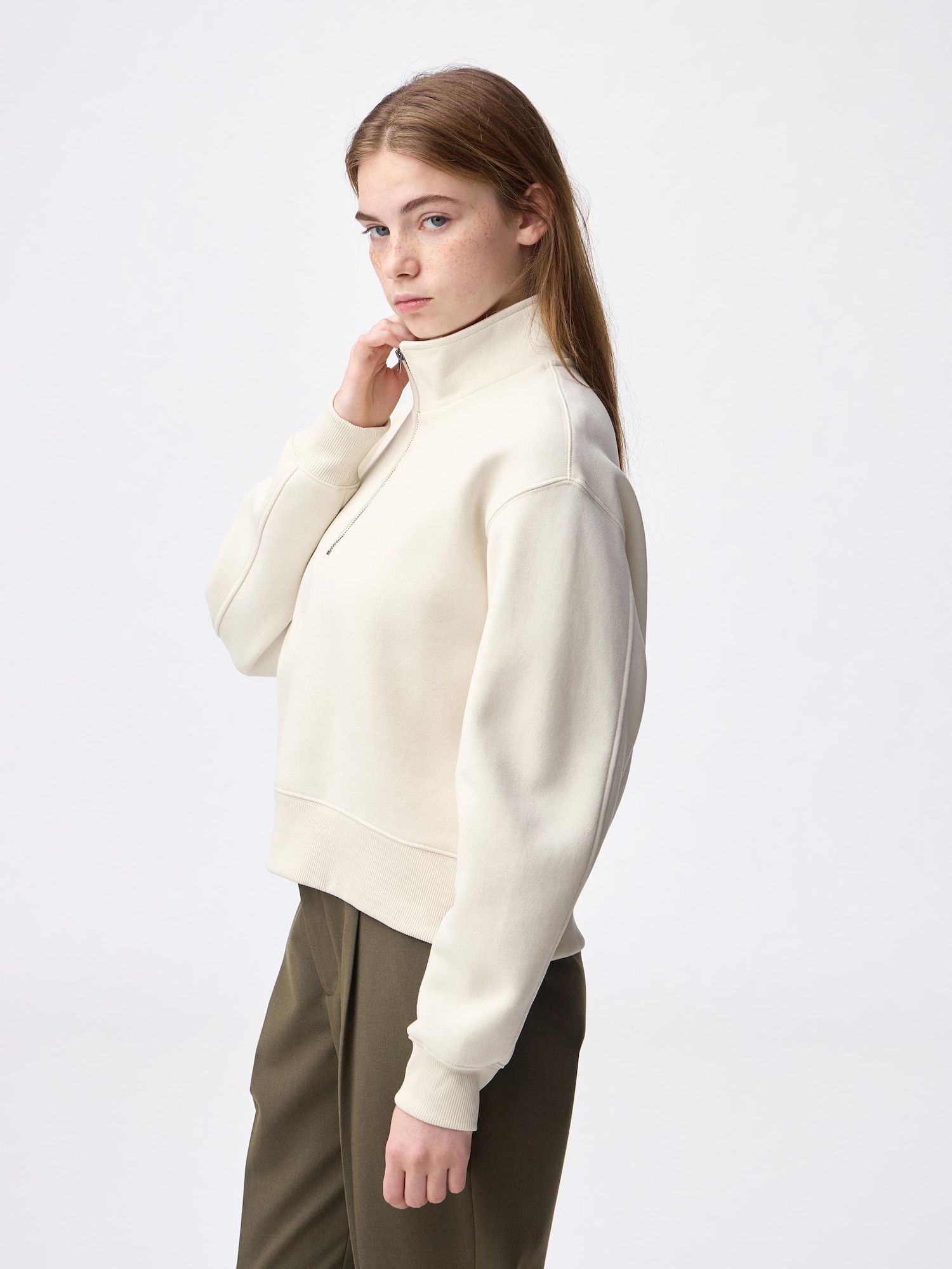 Heavy Weight Sweat Half-Zip Pullover | GU US