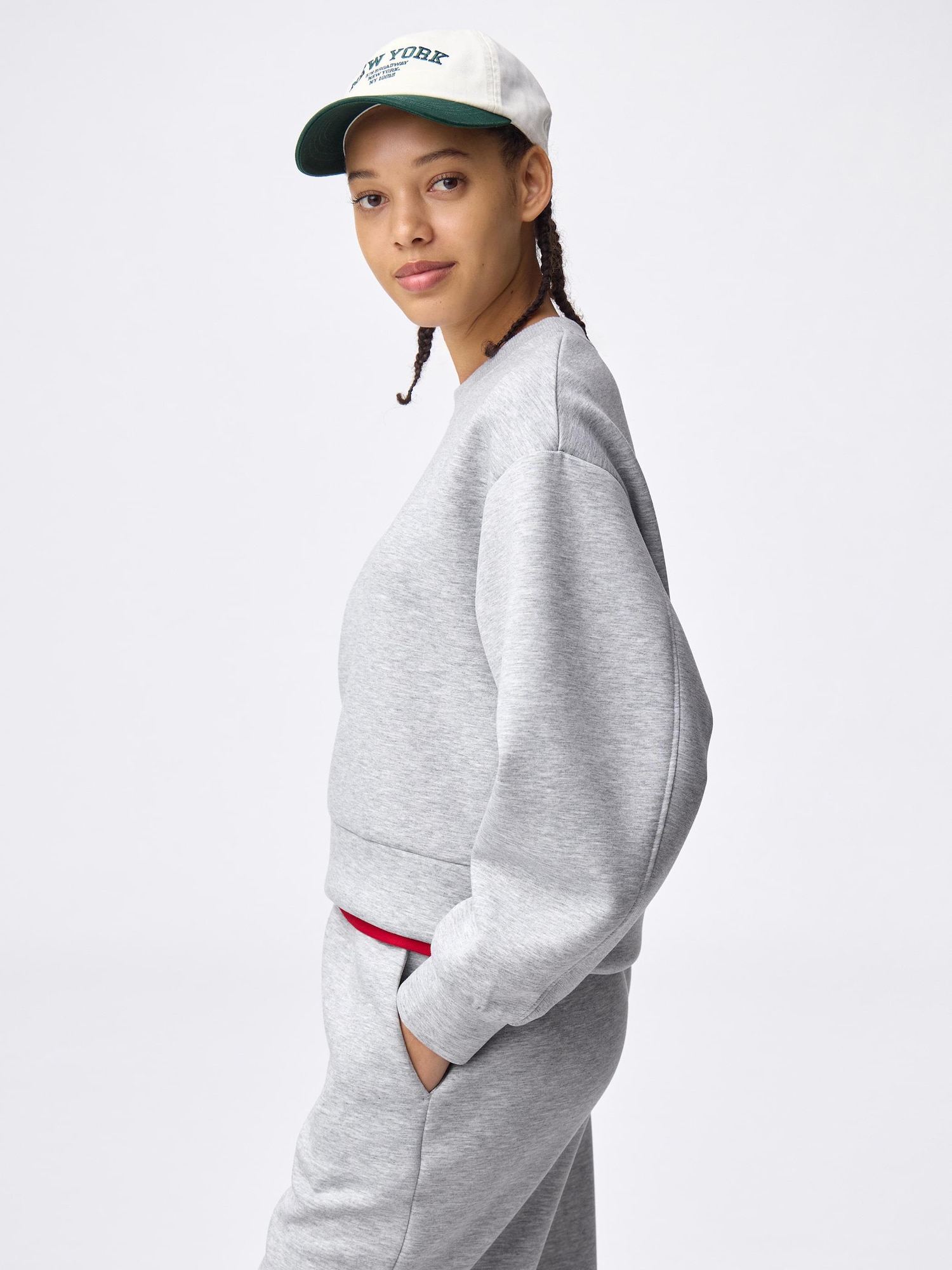 SEPARATE BATH&TODAYFULSweatPullover グレー KAPITAL 1966 Raglan Mock Neck Sweatshirt in Gray | SVD USA