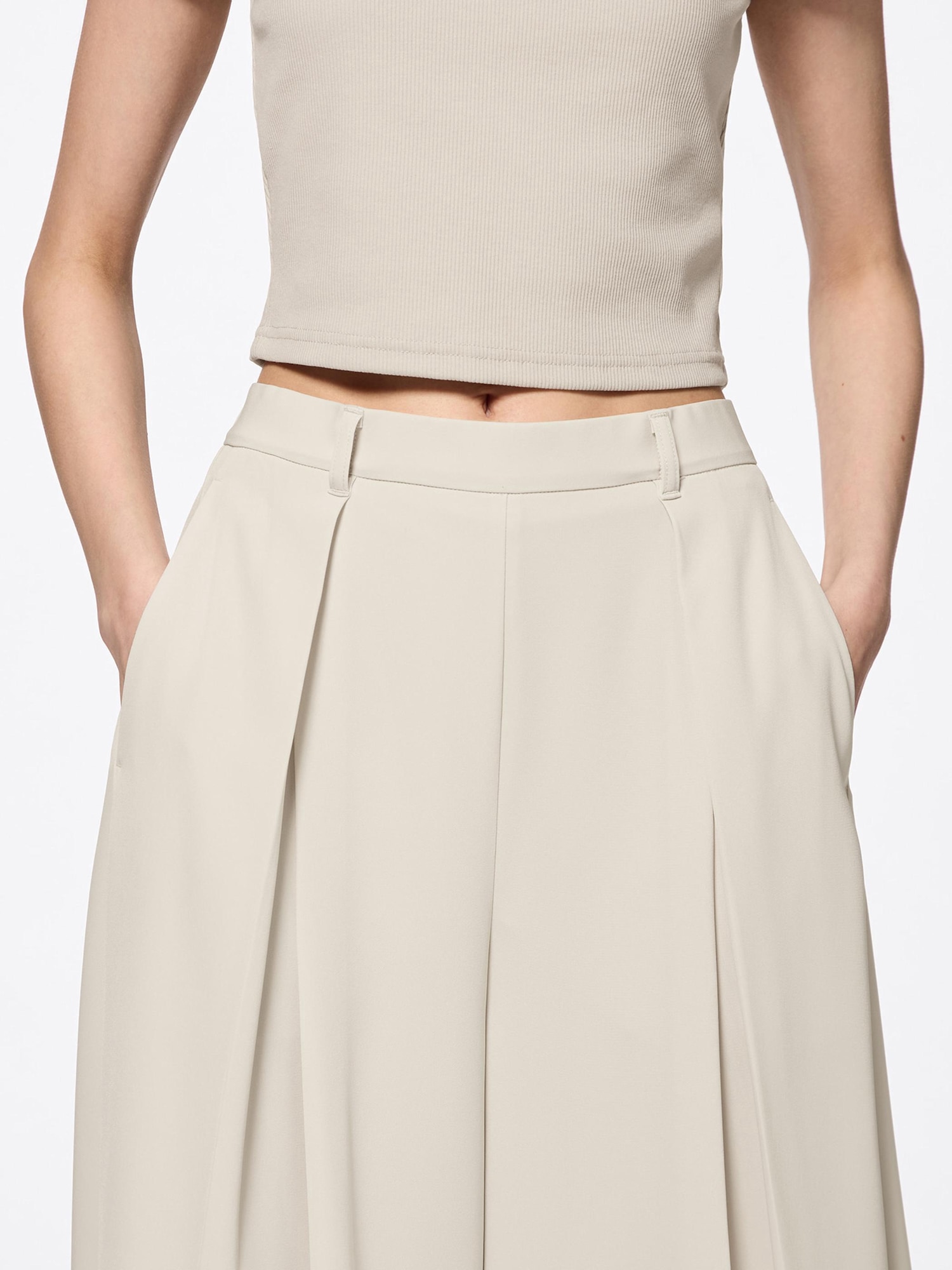 【新品】Bluelea Wrap culotte skirt 36 beige Wrap skirt, sage | Marella