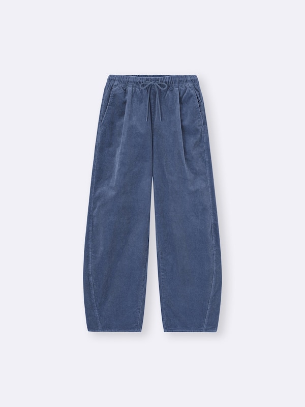 Corduroy Barrel Leg Relaxed Pants