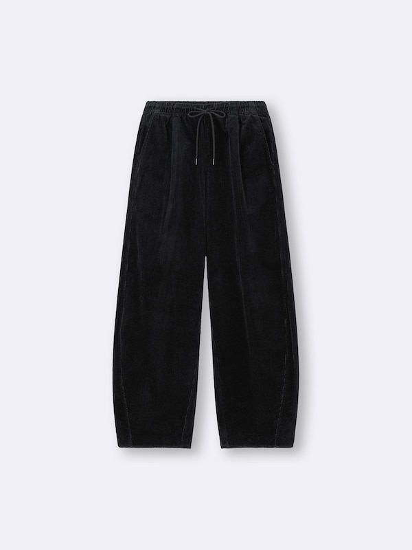 Corduroy Barrel Leg Relaxed Pants