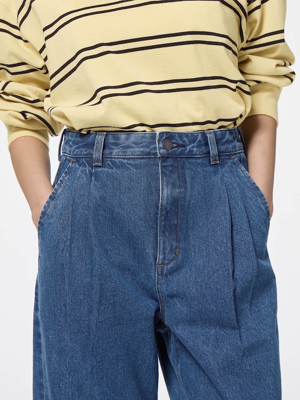 Denim Pleated Trousers