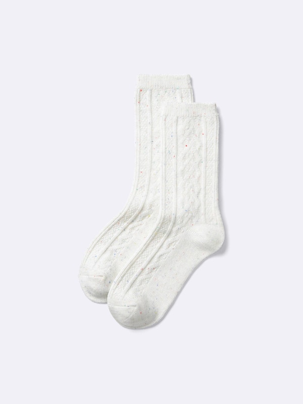 STYLE-HEAT Crew Socks | Flecked