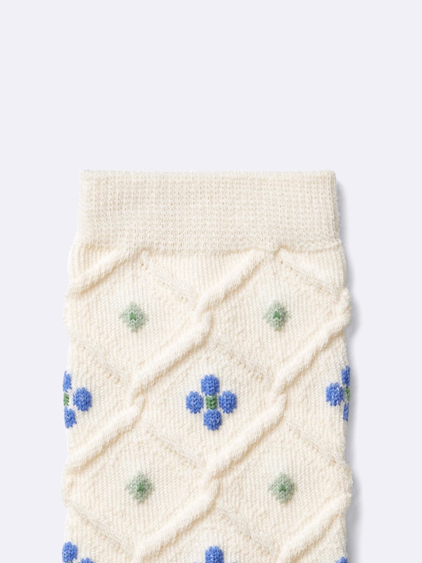 STYLE-HEAT Crew Socks | Flower