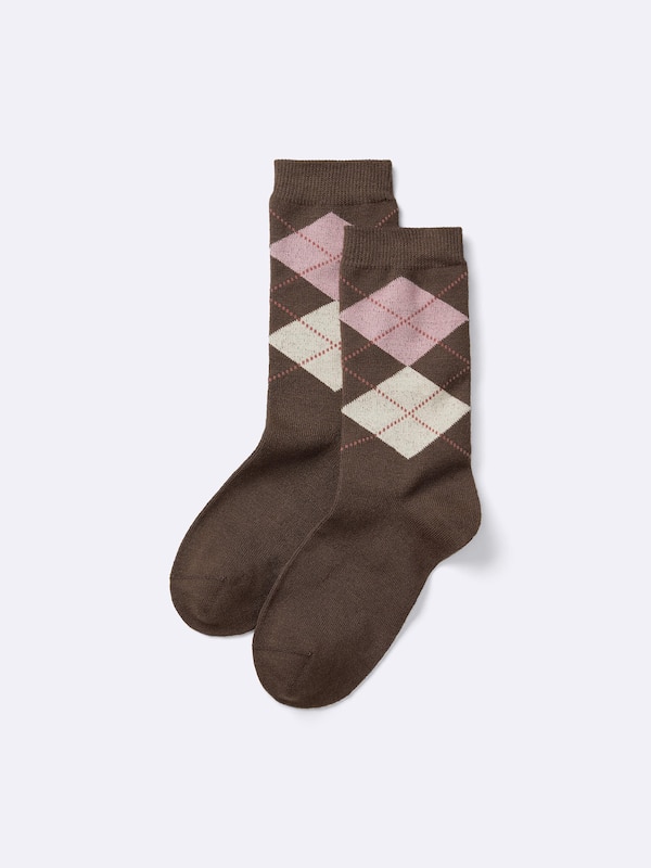 STYLE-HEAT Crew Socks | Argyle