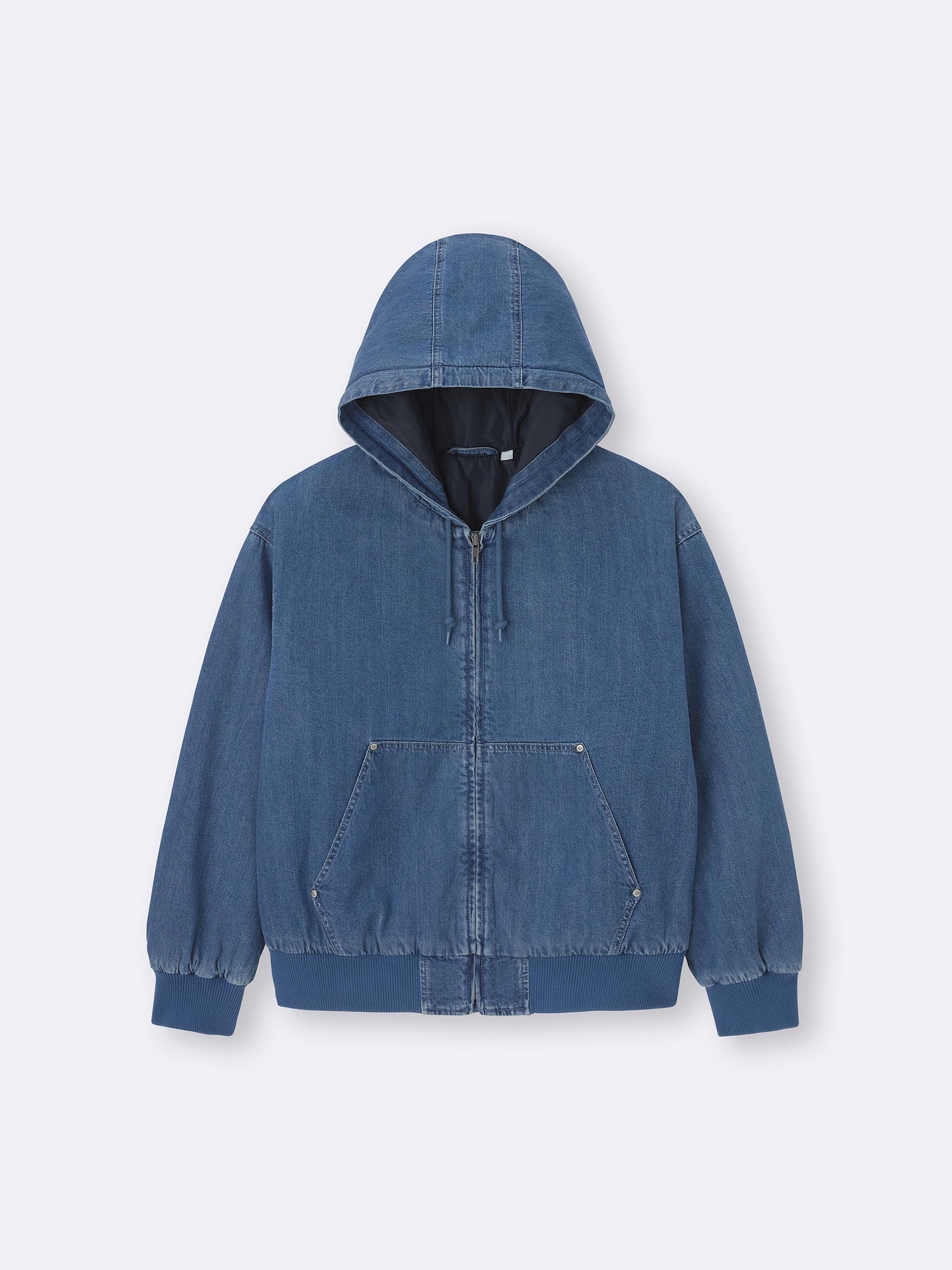 Men's Denim Padded Zip Up Parka | GU US