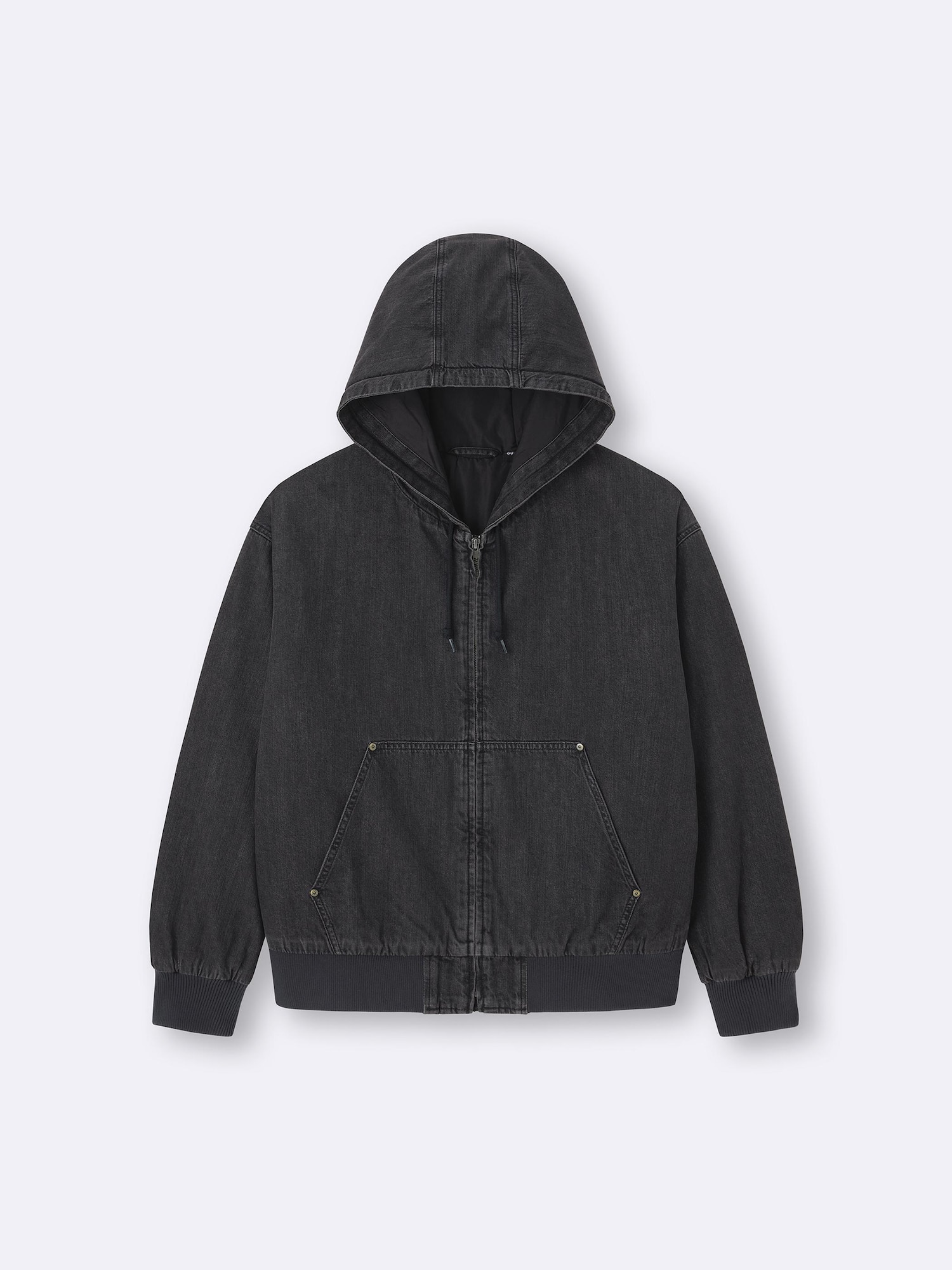 Unisex Denim Padded Zip Up Parka | GU US
