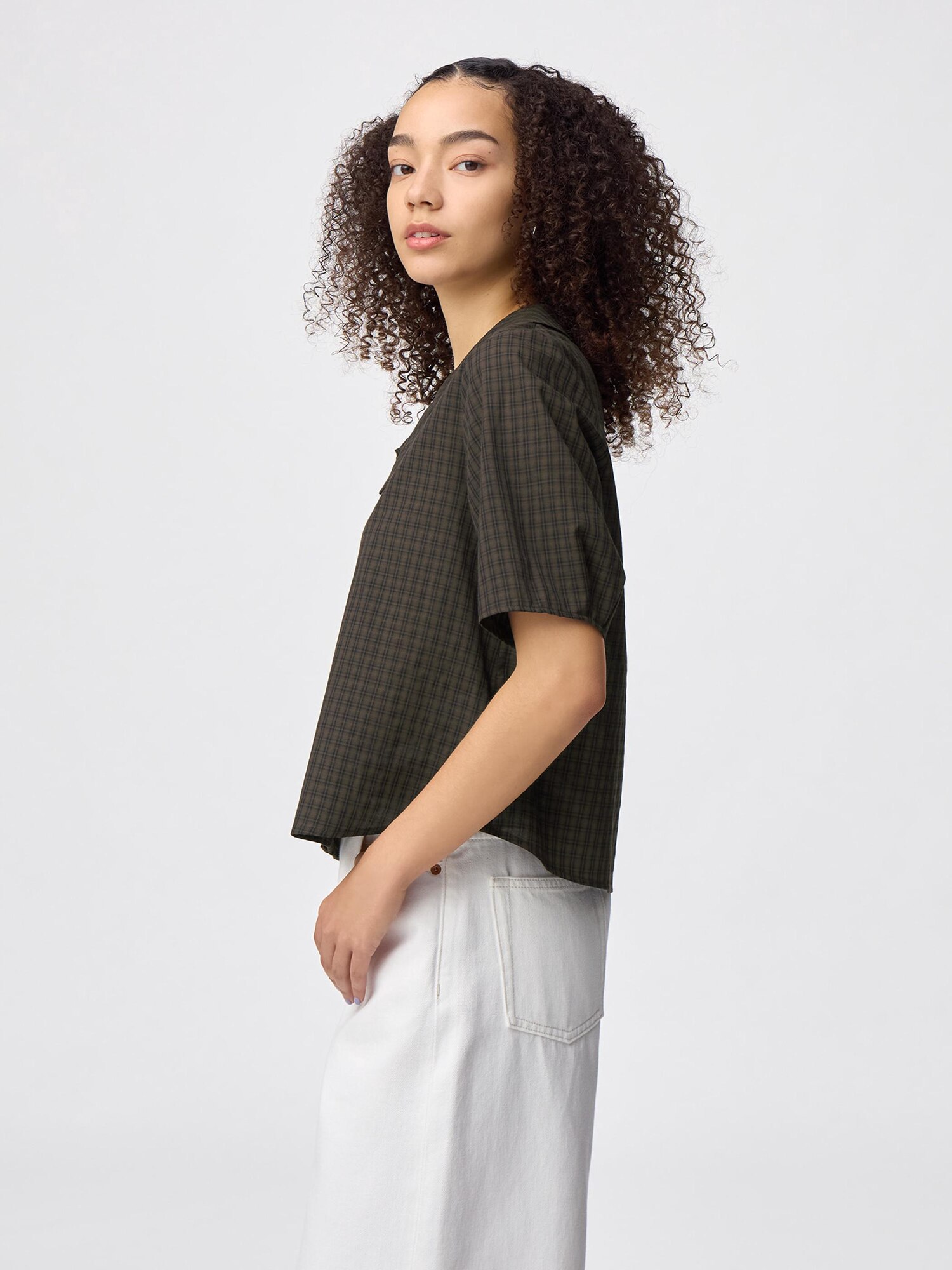 Women's Big Collar Blouse | HalfSlv | GU US