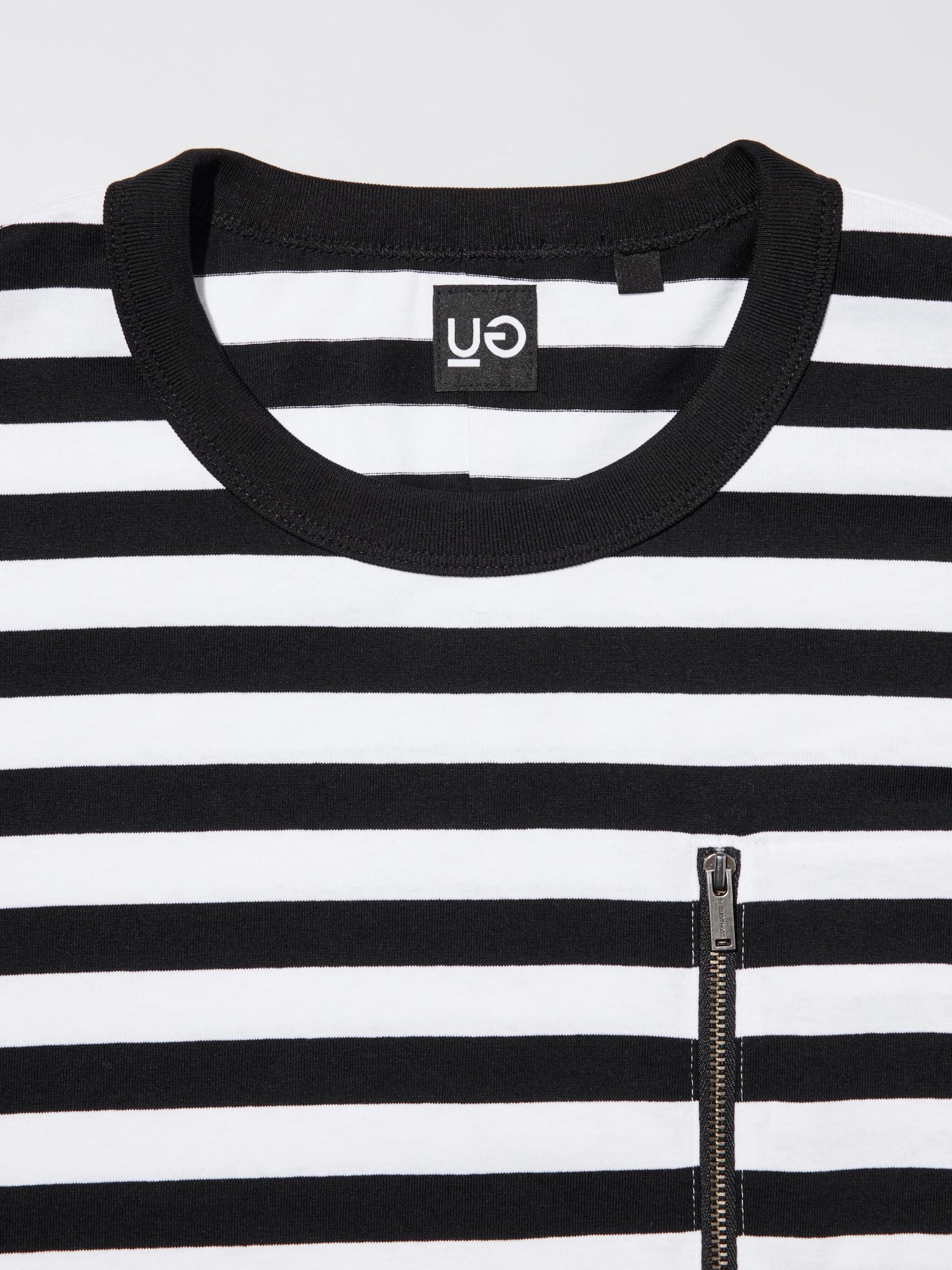 Unisex Zip Pocket Striped T-Shirt | Long | UNDERCOVER | GU US