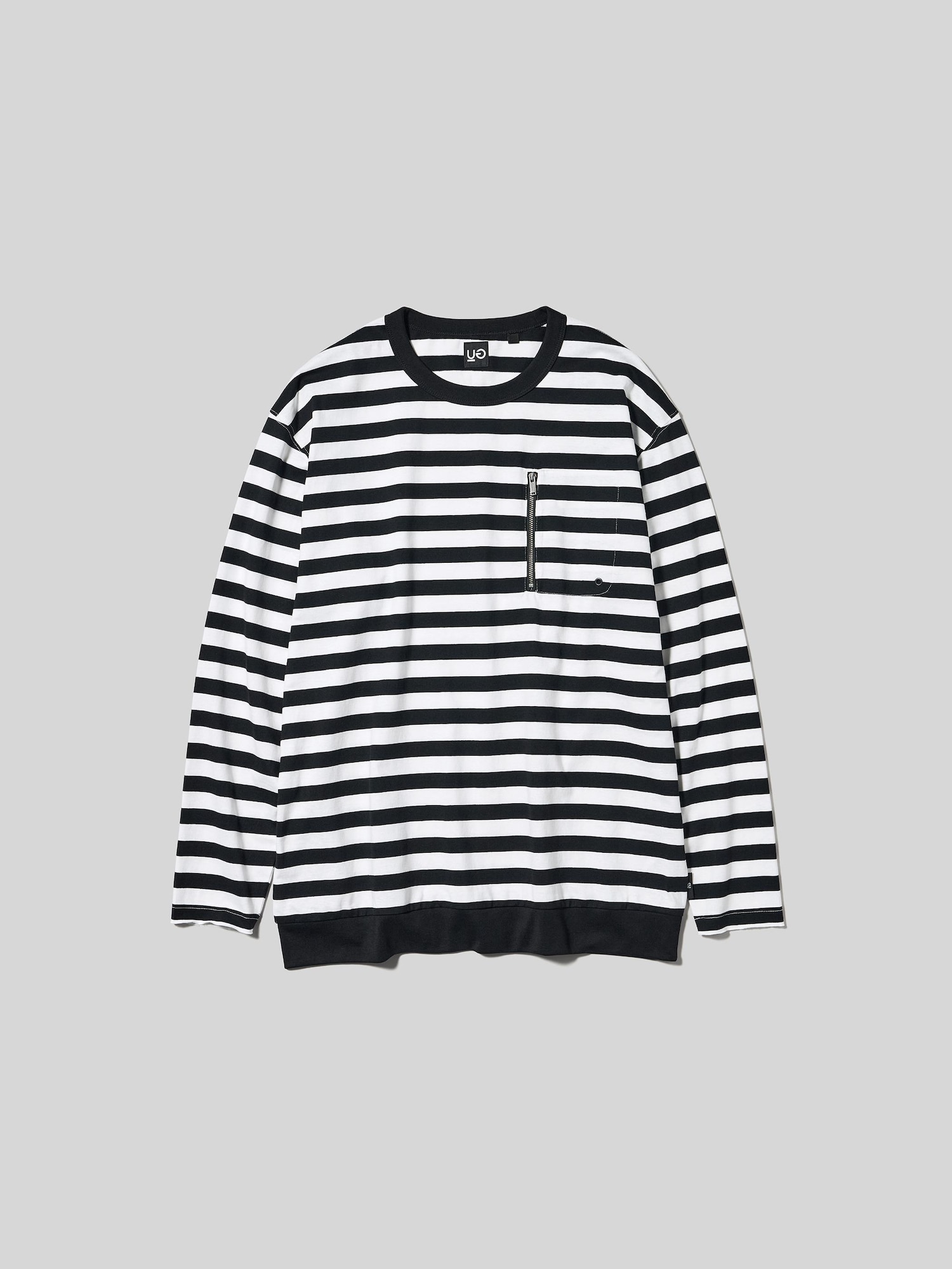 Unisex Zip Pocket Striped T-Shirt | Long | UNDERCOVER | GU US