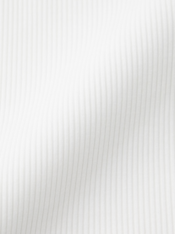 Warm Ribbed Lace U Neck T-Shirt | Long