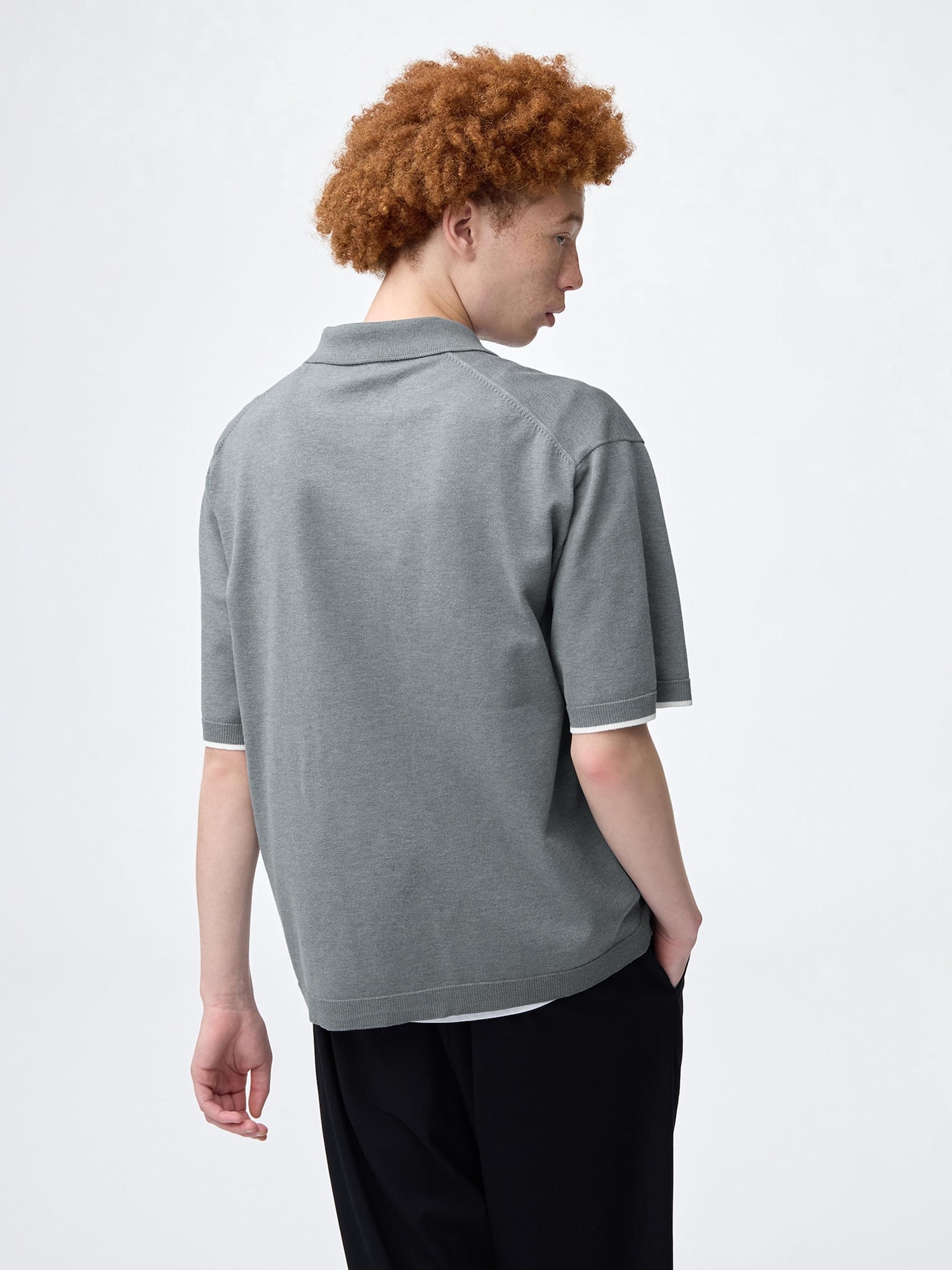 18Finezza Knit Polo L/S　ニットポロ 18Finezza Knit Polo L/S- – MANHOLE ONLINE STORE