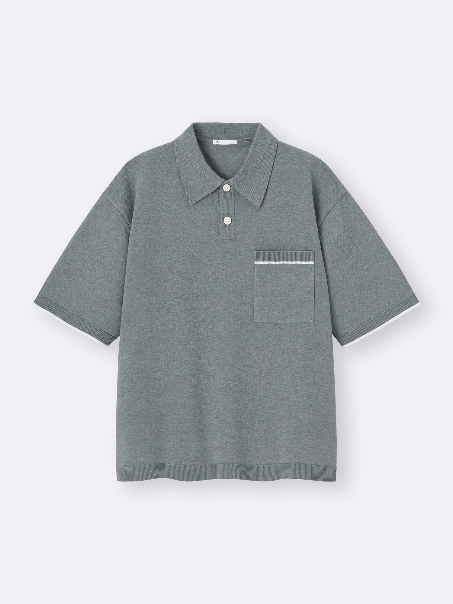 UNIVERSAL PRODUCTS RIPPLE L/S POLO グレー　3 TWP - Thunder Gray Cashmere Gauze Polo | Mitchell Stores
