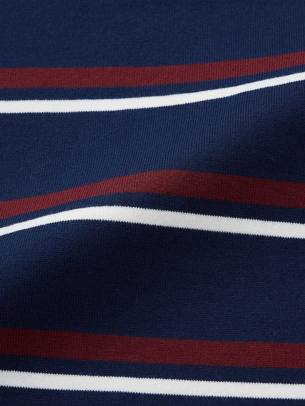 Washable Knitted Polo Shirt | HalfSlv | Stripe