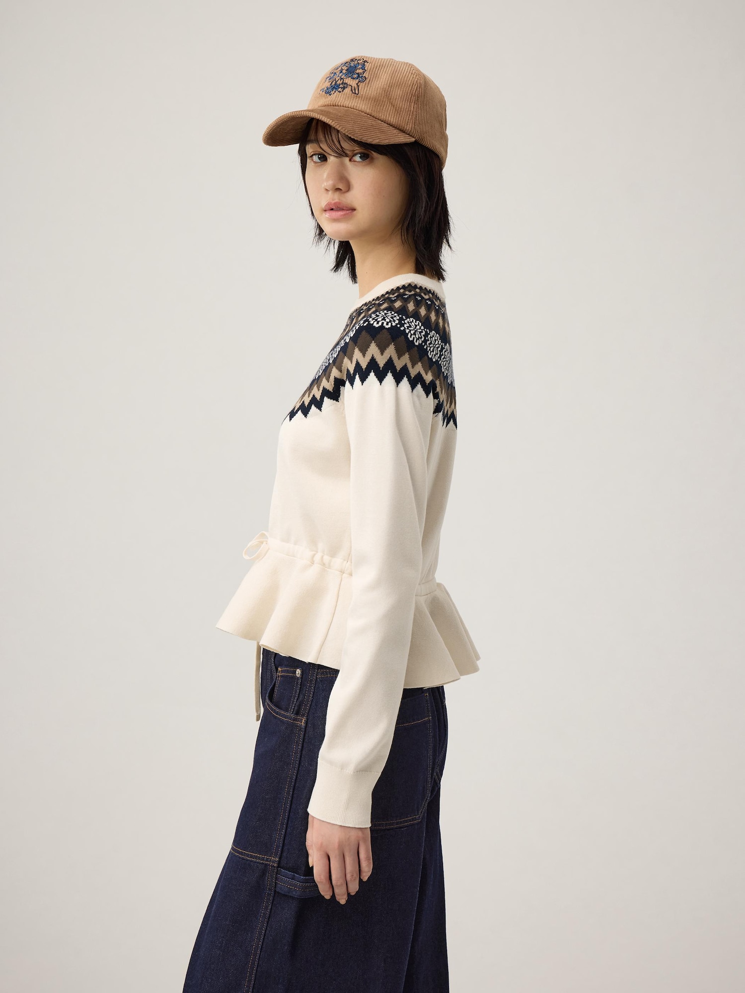  rokh スウェット L Peplum Knitted Pullover | by rokh | GU US