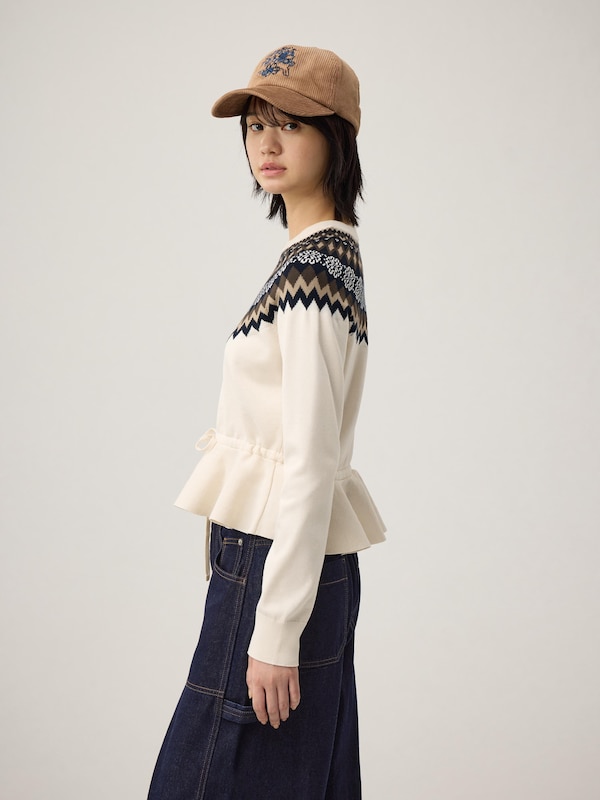 Peplum Knitted Pullover | by rokh