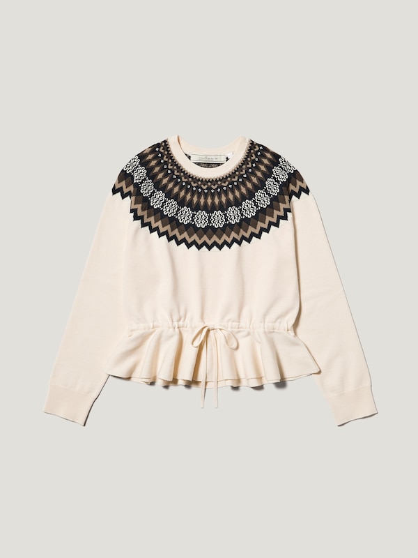 Peplum Knitted Pullover | by rokh