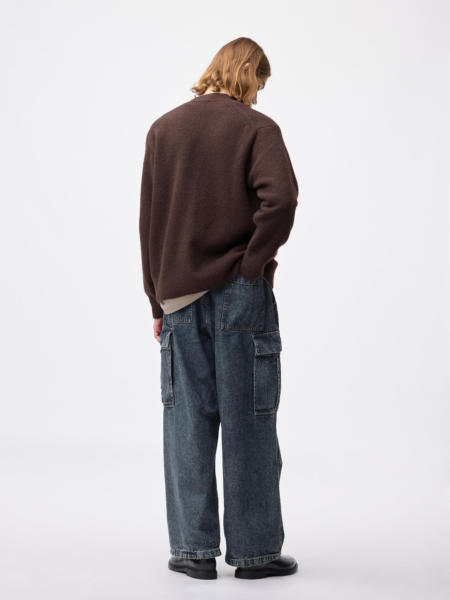 Denim Super Wide Cargo Pants | GU US