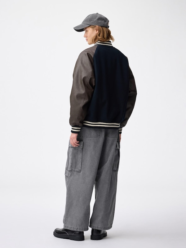 Denim Super Wide Cargo Pants