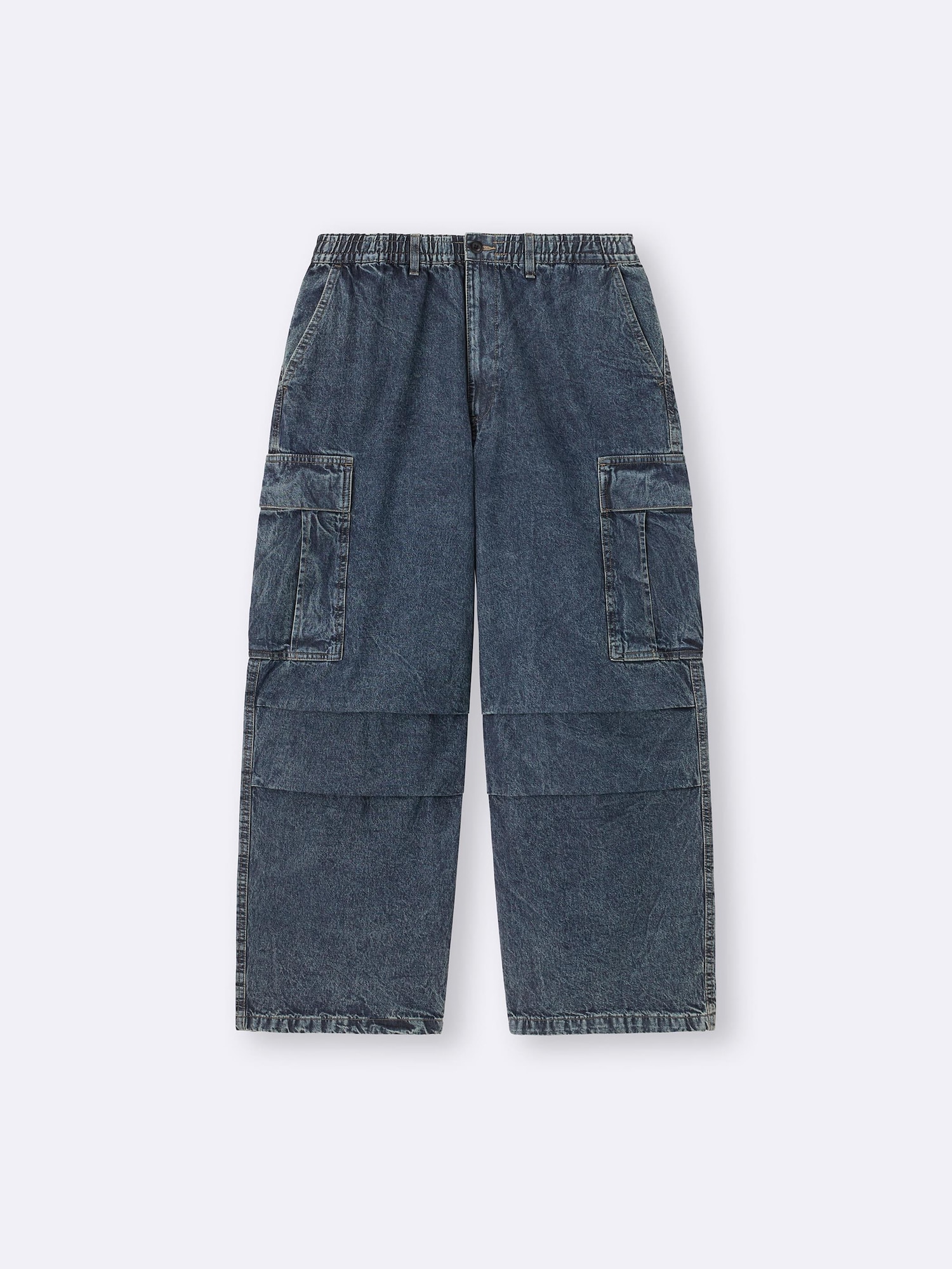 Denim Super Wide Cargo Pants | GU US
