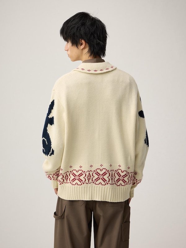 Full-Zip Knitted Jacket | by rokh