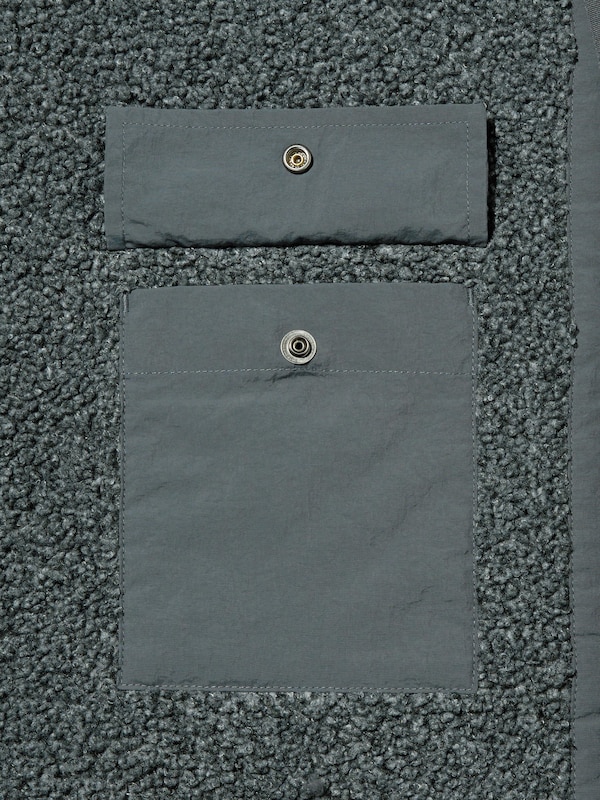 Faux Shearling Fleece Snap Hoodie | ENGINEERED GARMENTS